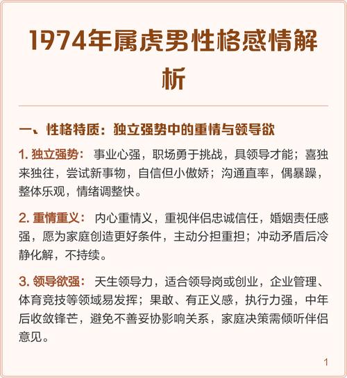 1974年属虎的人感情运势如何？