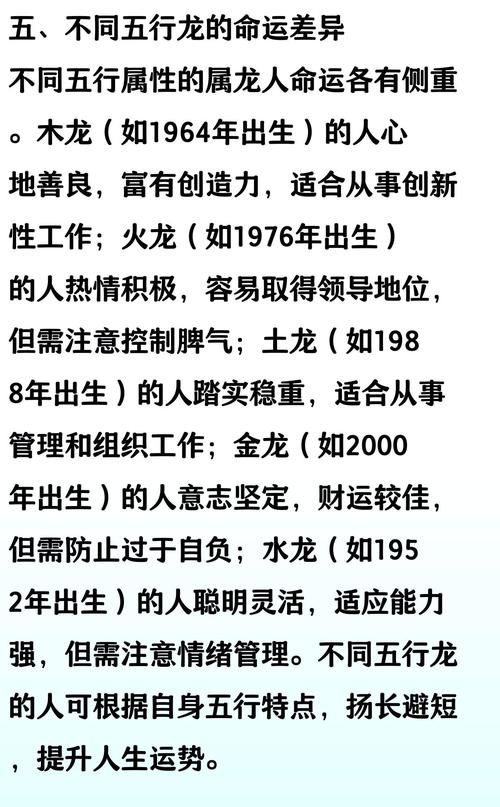 属龙的人五行属性分别是什么？不同属性的属龙人性格特点有哪些？