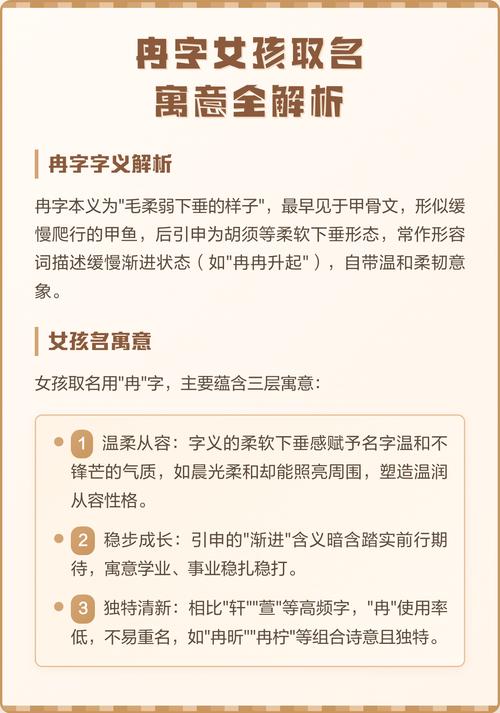 冉字取名有什么特别的寓意或含义？