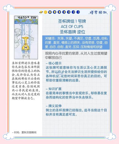 塔罗牌圣杯一逆位在爱情中代表什么含义？