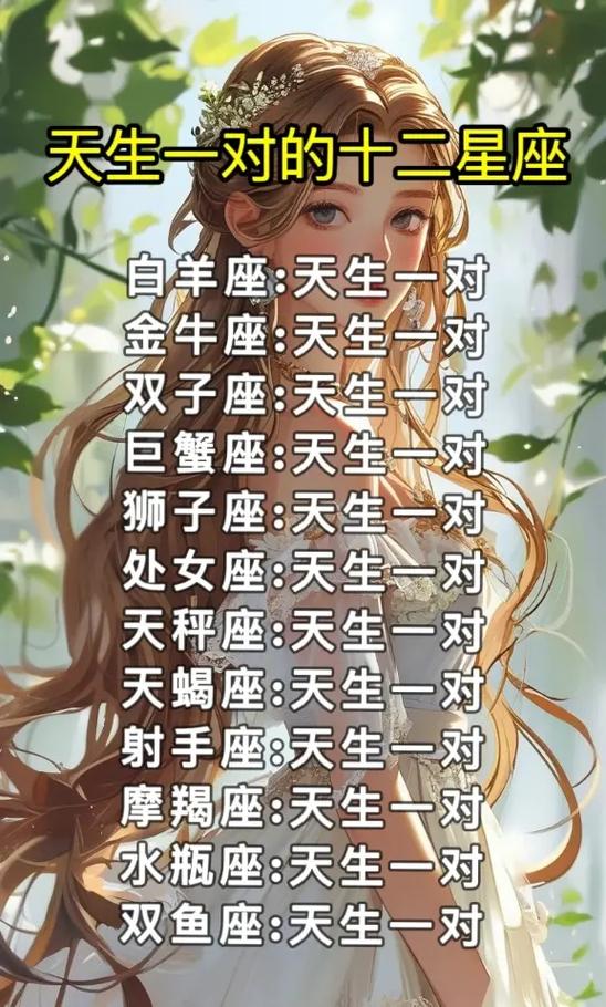 哪个星座天生与十二星座中的哪个星座是最佳冤家？