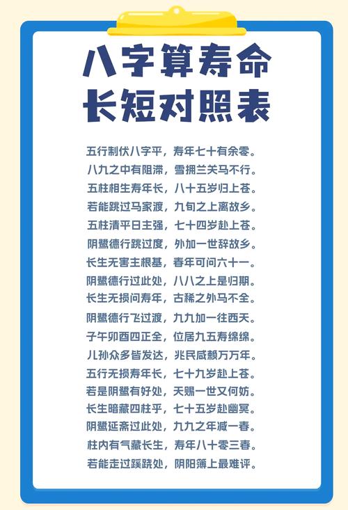 如何通过生辰八字准确预测一个人的寿命长短？