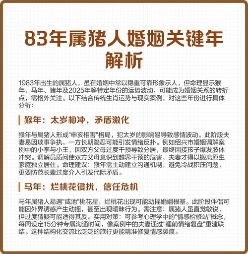 83年属猪女性是否会面临离婚，与71年属猪女性晚年婚姻凄惨有何关联？