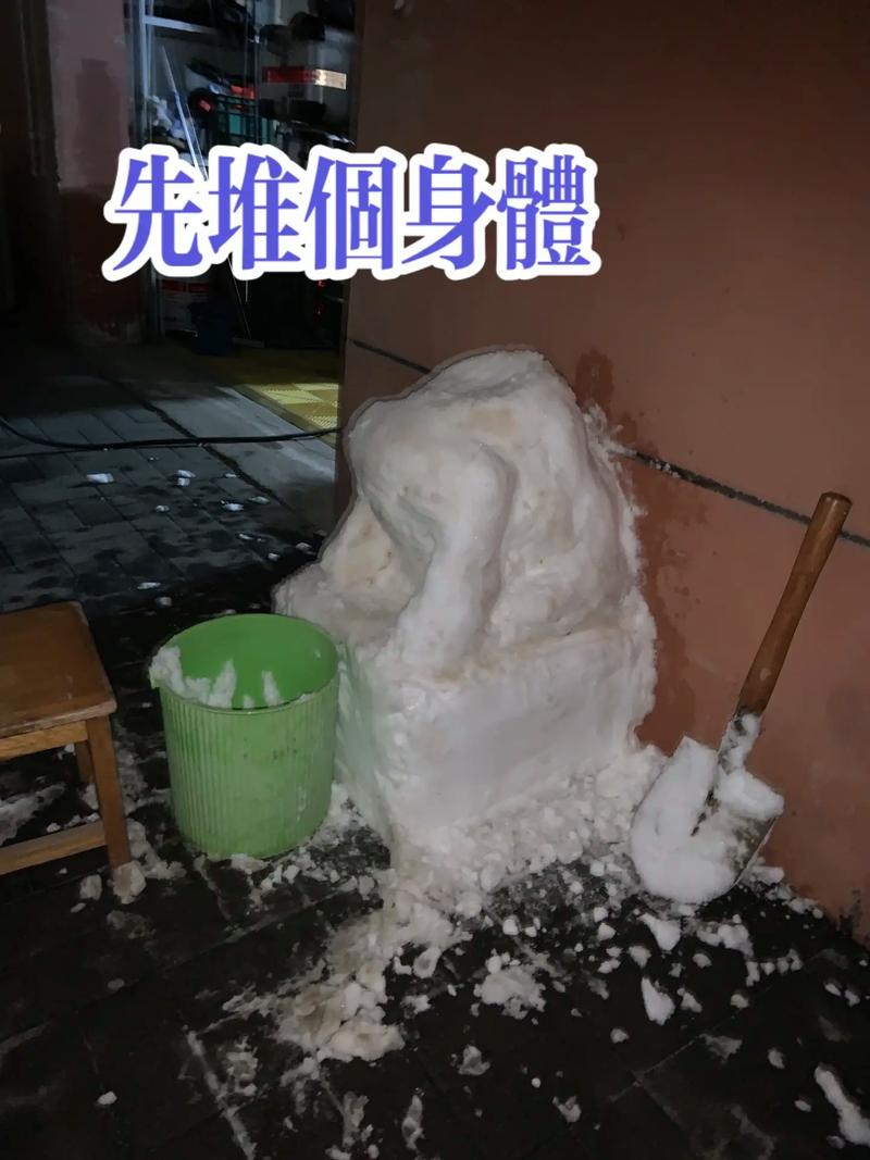 如何在家门口用雪堆出一对栩栩如生的狮子堆雪狮子？