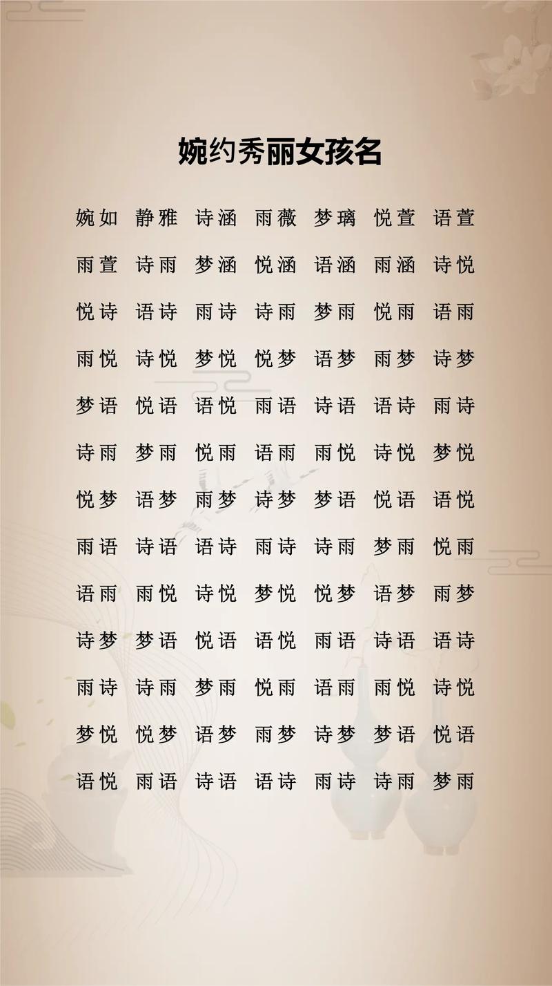 如何为文雅的女宝宝起一个充满文学气息的名字呢？