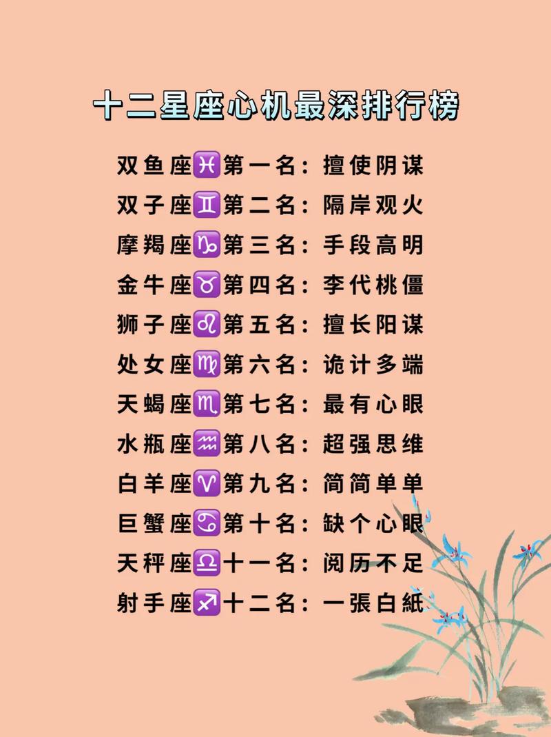 哪个星座的人蕞擅长心机，让人难以捉摸？