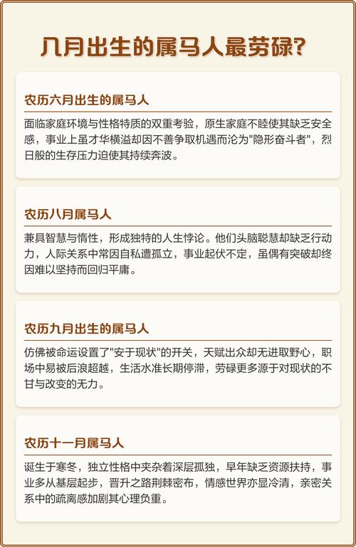 属马的人哪些月份出生会遭遇不利？