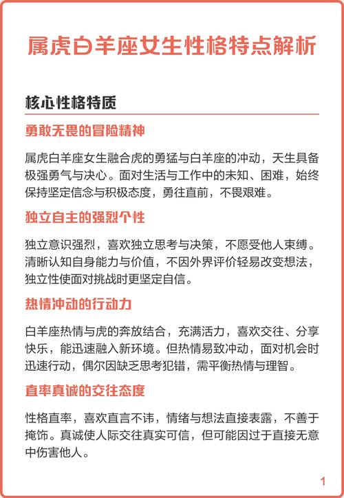 属虎的女生性格和脾气特点有哪些？