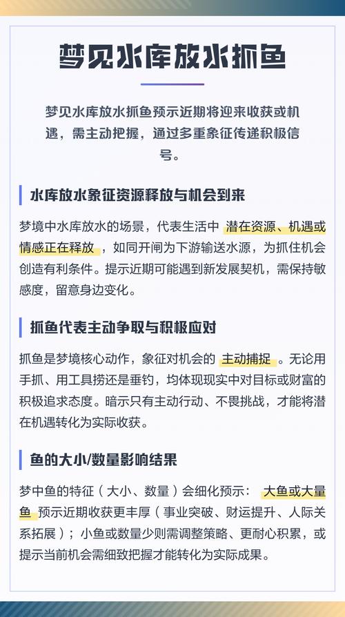梦见水库放水预示着什么含义？