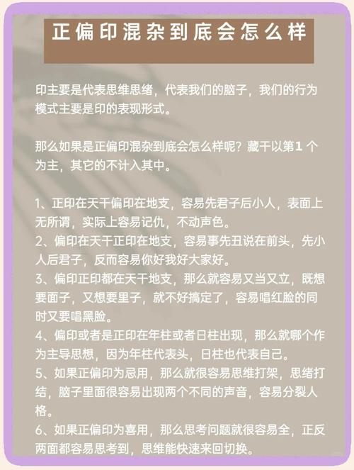如何处理地支中正偏印混杂的情况，使其变得清晰易懂？