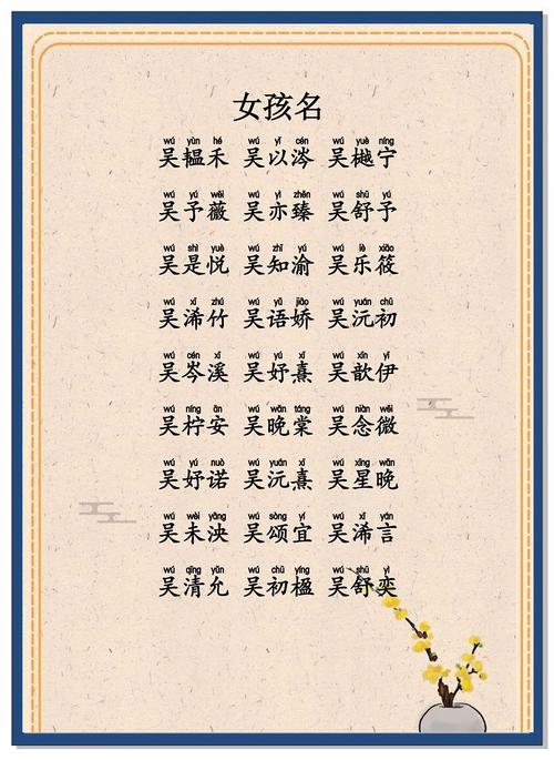 吴姓起名属木的字有哪些？五行中属木的吴姓名字推荐？