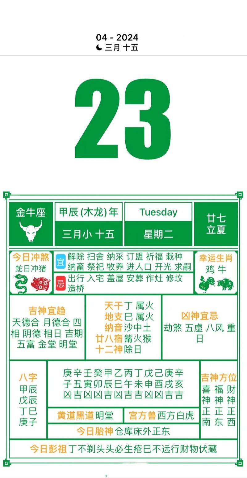 农历四月二十四这天是黄道吉日吗？日子好不好呢？