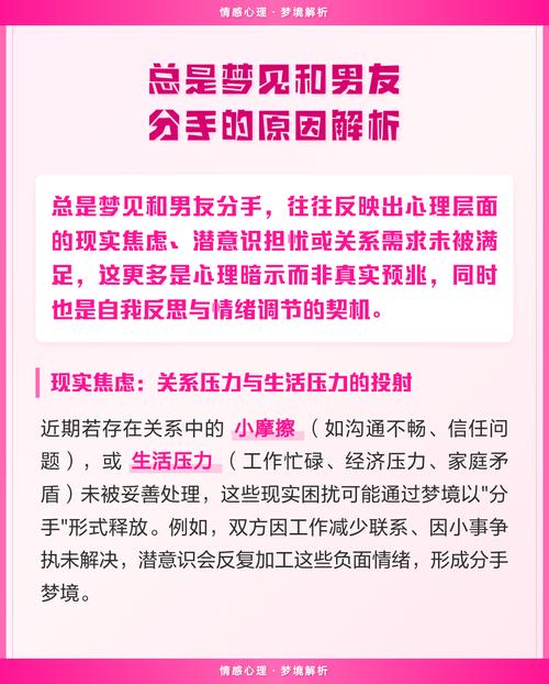 梦见和男朋友吵架分手预示着什么？有什么特别的预兆吗？