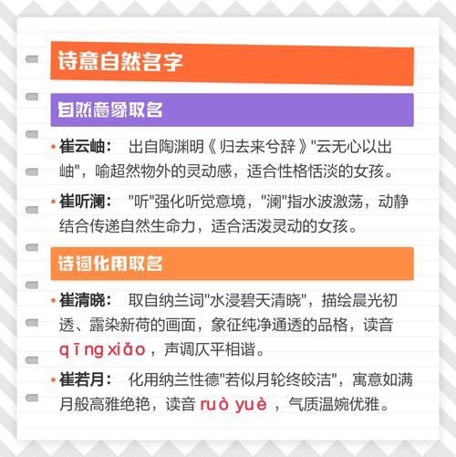 崔姓女孩起个有气质的名字叫什么好？