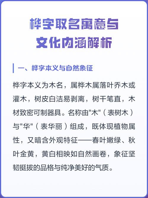 桦字五行属什么其寓意和含义在取名时有哪些深层的文化内涵？