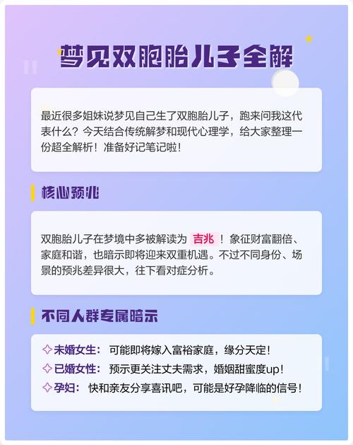 梦见老公抱养双胞胎男孩是什么征兆或含义？