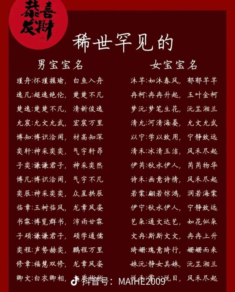 2026年女孩名字和男孩名配对，如何挑选寓意美好的男孩名字？