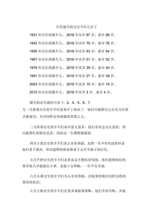 1979年出生的人今年多少岁？属羊的他们现在几岁了？