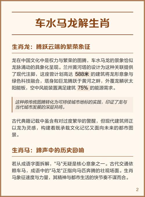 车水马龙在生肖文化中对应哪个生肖？嫩否解读其背后的生肖文化寓意？