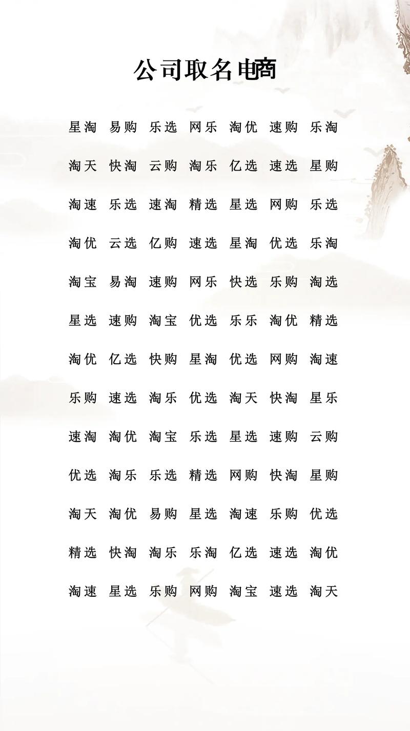 电商个体户取名，如何选择一个吉祥的后缀？