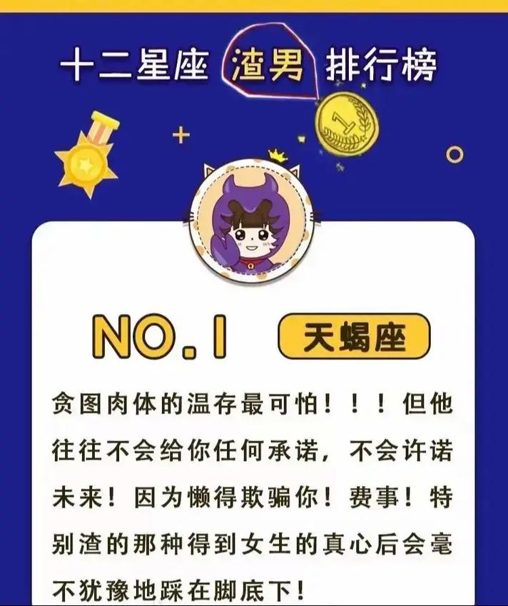 哪个星座被称为星座界的渣男之首？