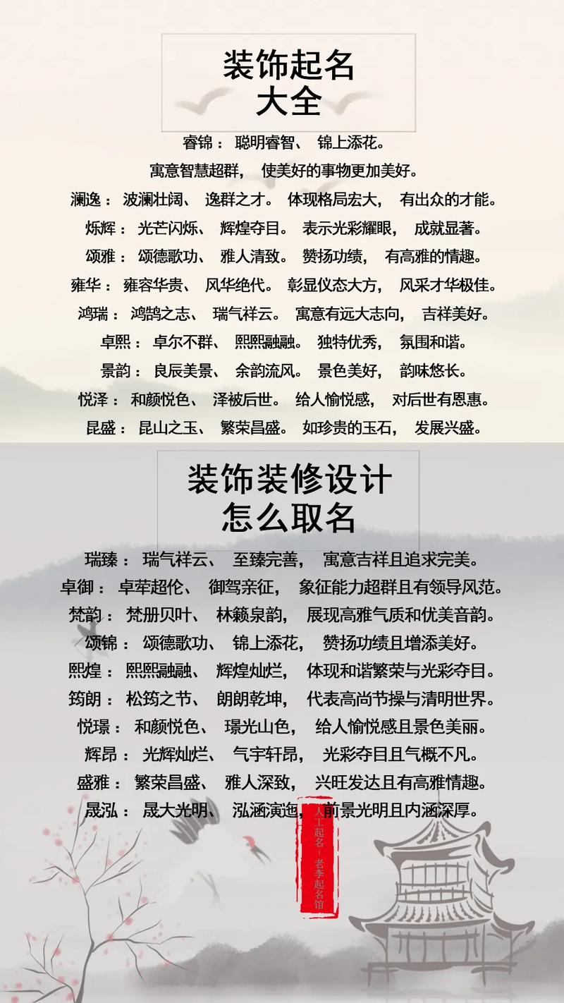 现代简约室内设计名字有哪些好听的推荐？