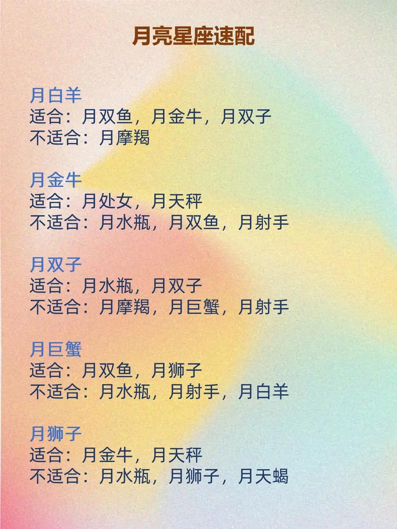 哪个星座负责掌管月亮，对应十二星座的月亮星座是哪些？