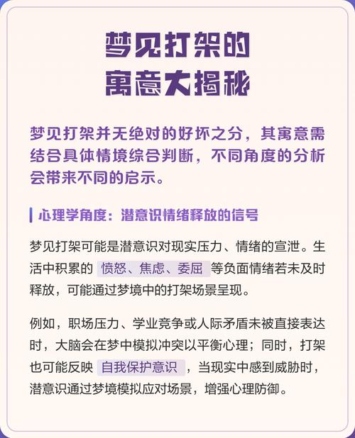 梦见别人打架预示着什么有什么特殊含义？