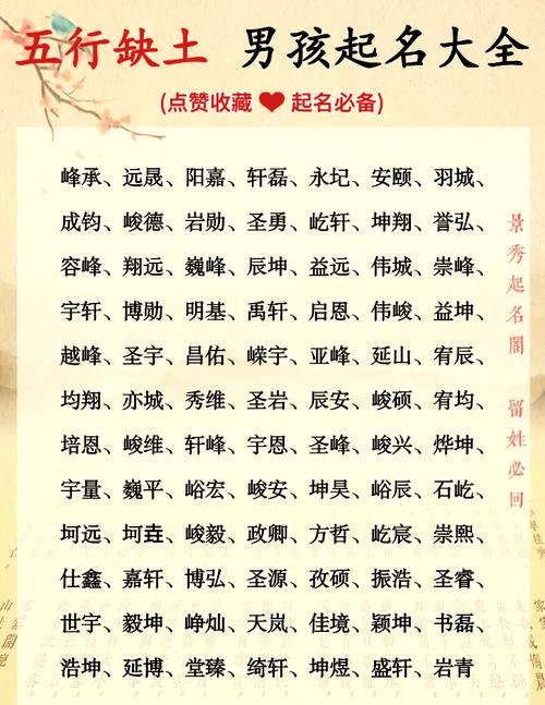 土性字有哪些可依用来给男孩起名？