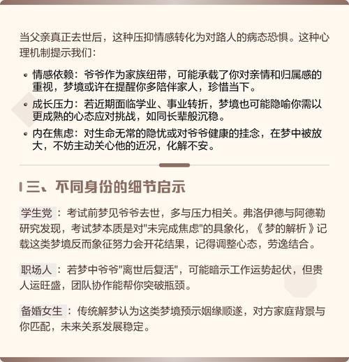 梦见去世的爷爷预示着什么吉凶？