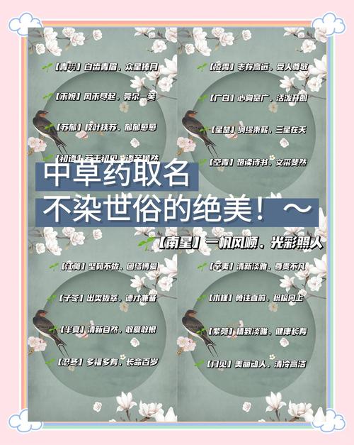 有哪些中草药名字适合作为男孩子的名字？