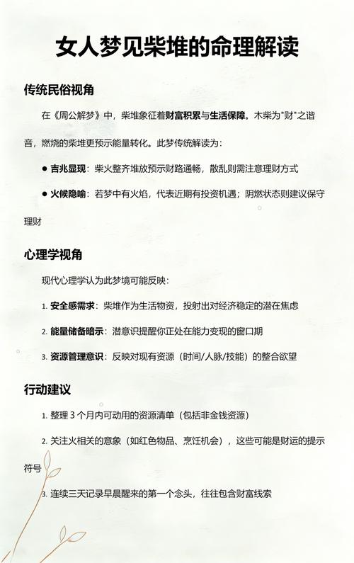 梦见别人柴火不足，是不是预示着什么不祥之事发生？
