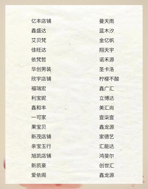 有没有好听到爆的综合商店名字推荐？