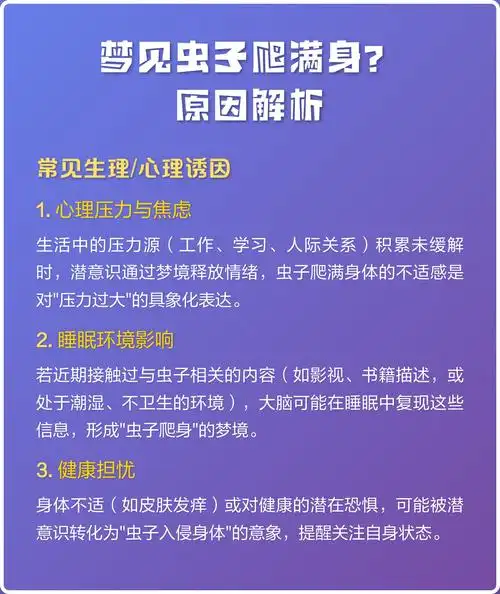 梦到大量虫子爬满全身是什么感觉？