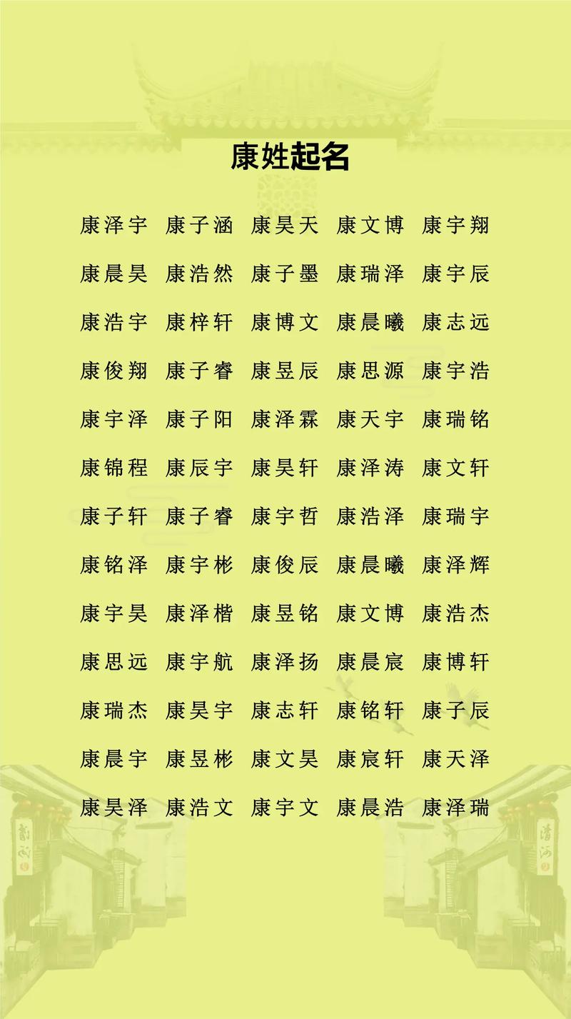 2023年有哪些好听的康姓男孩名字推荐？