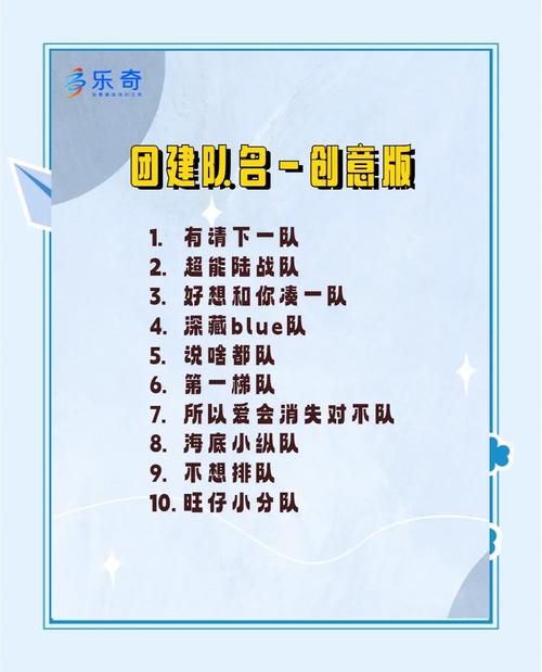 有哪些响亮有创意的团队名称可以取？