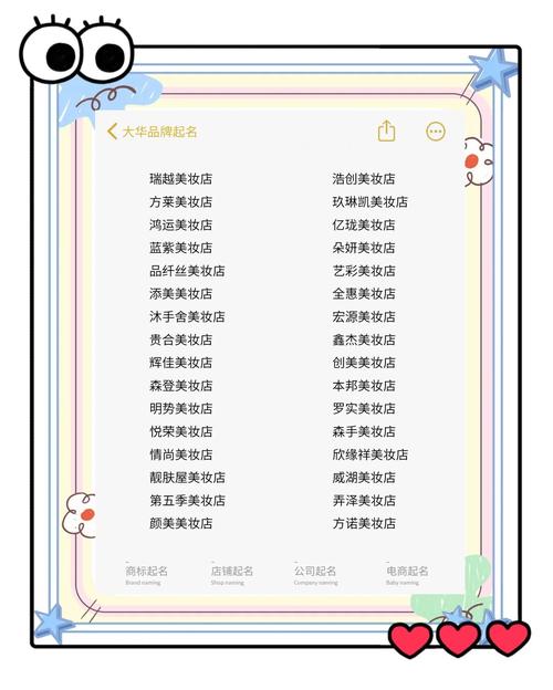 护肤品品牌起名时有哪些好听的名字推荐？