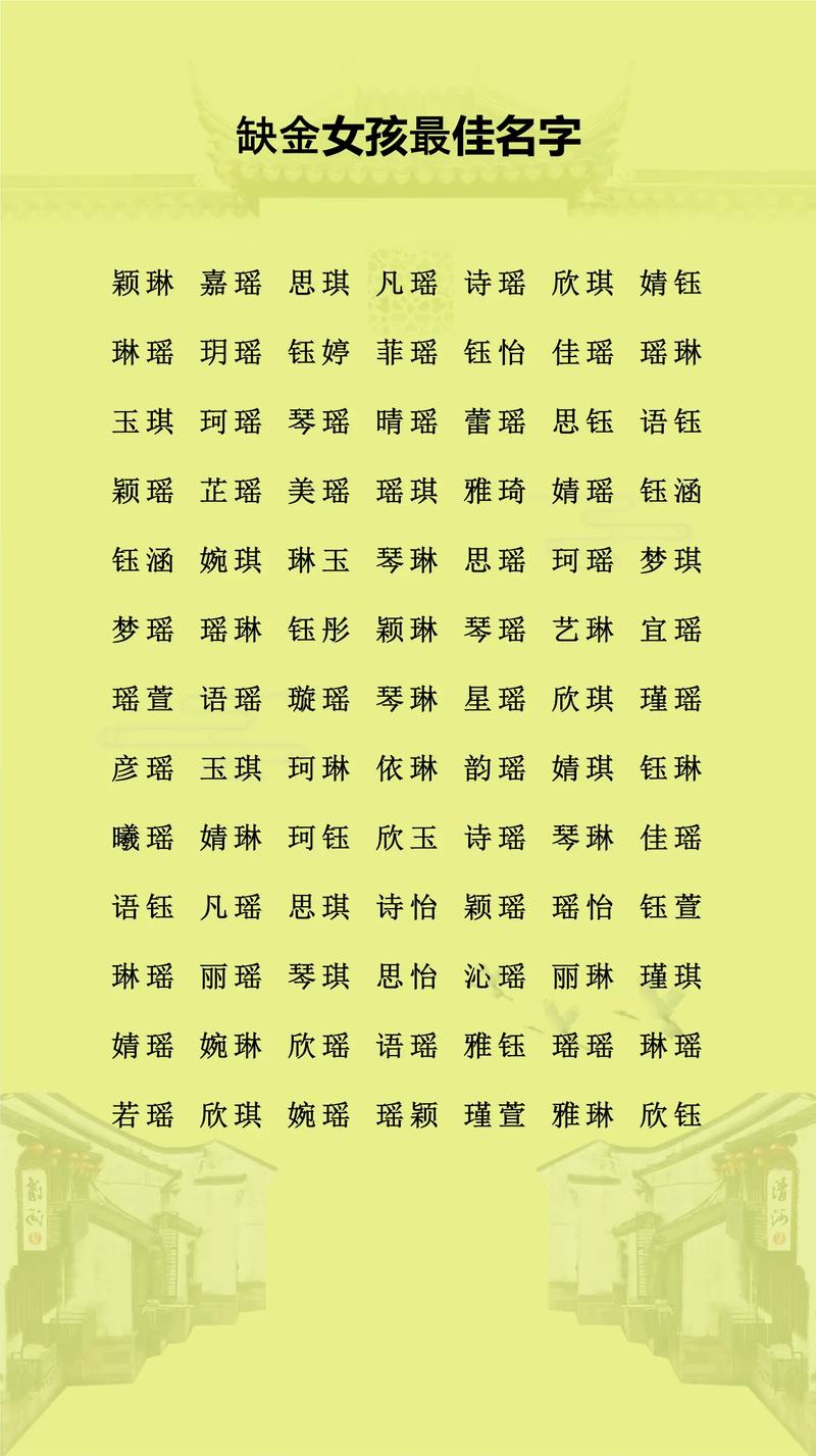 五行缺金火女孩取什么名字好？有没有什么建议？