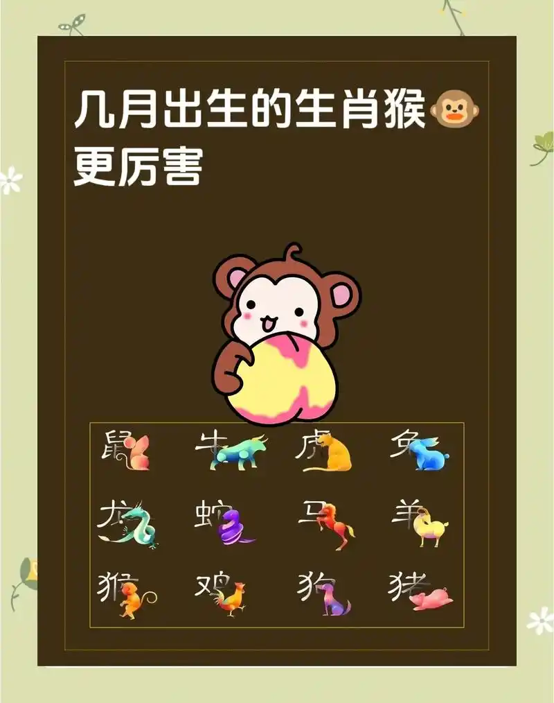 属猴的人哪个月出生的宝宝命运最为吉祥？