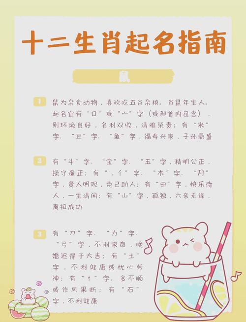 属鼠宝宝起名时有哪些禁忌需要注意？