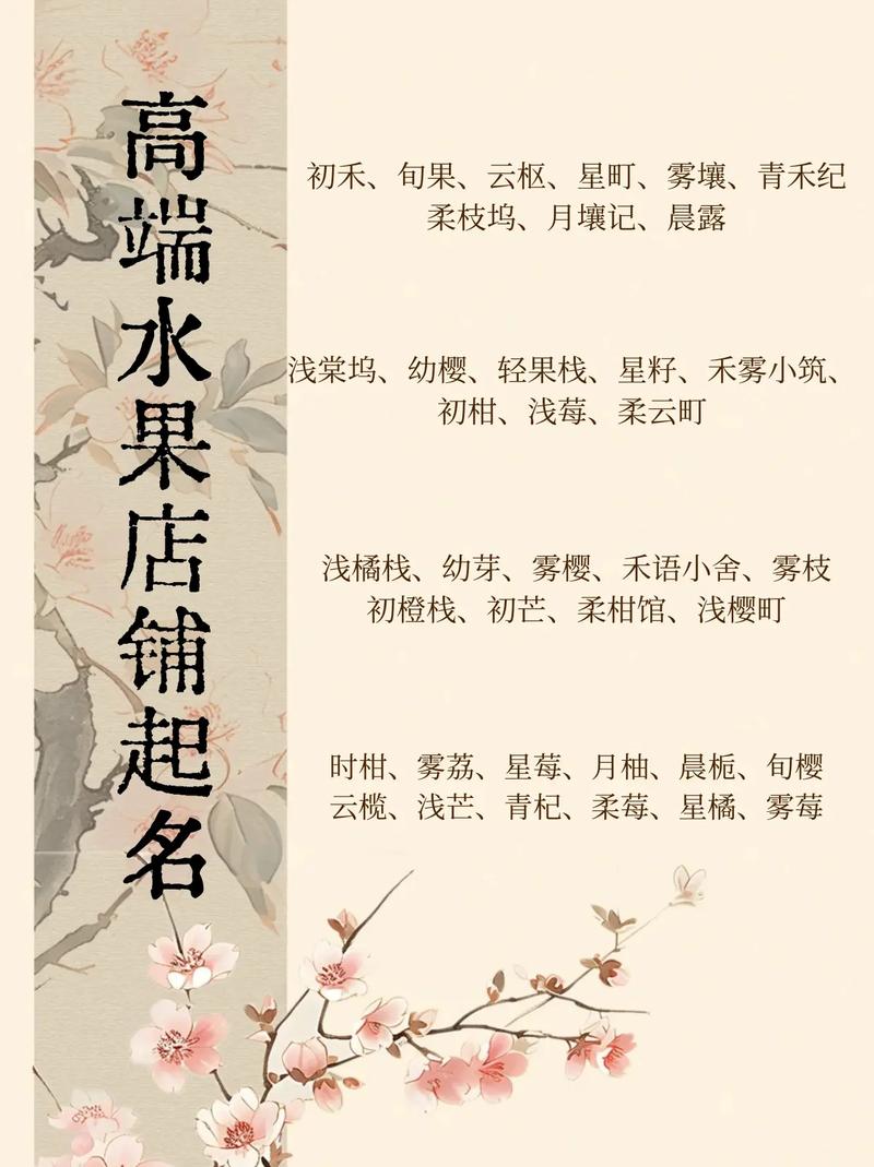 有哪些寓意兴旺的高档水果店名字大全？