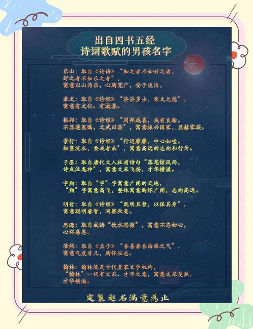 四书五经中哪些名字适合给男孩子取？
