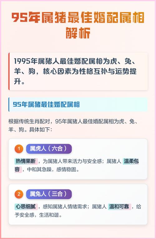 95年属猪女性与哪个生肖最匹配，婚姻幸福？