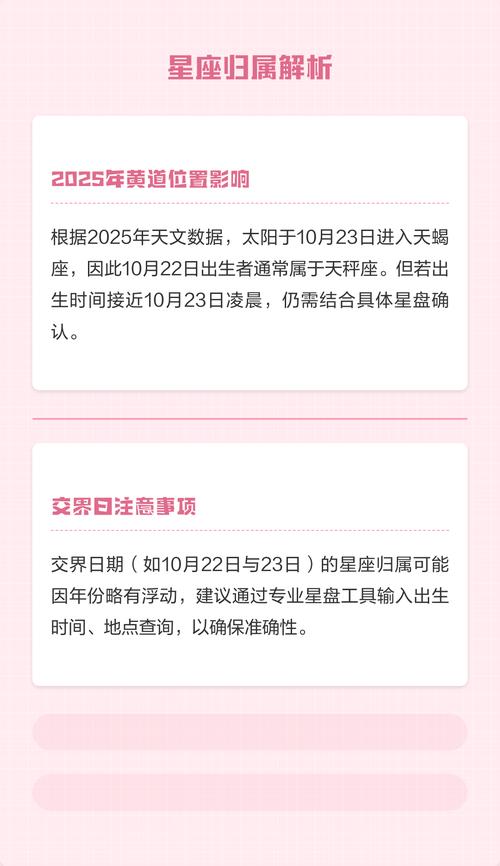 10月22日出生的人属于哪个星座呢？