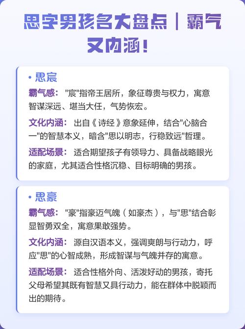 有哪些好听的名字包含思字，适合给男孩取？