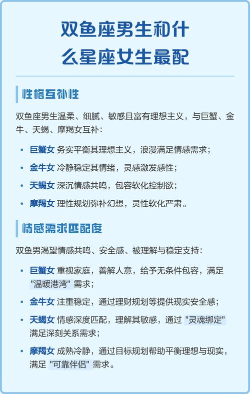 双鱼座的男生和哪个星座的女生最般配？