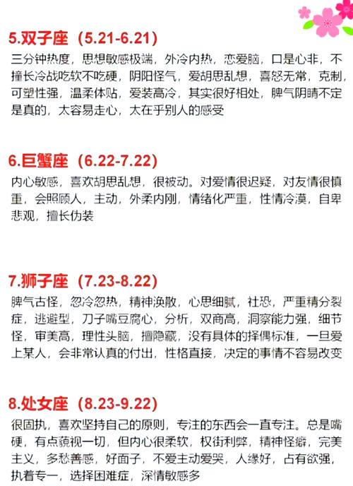 十二星座分别需要注意哪些具体的健康隐患或问题？