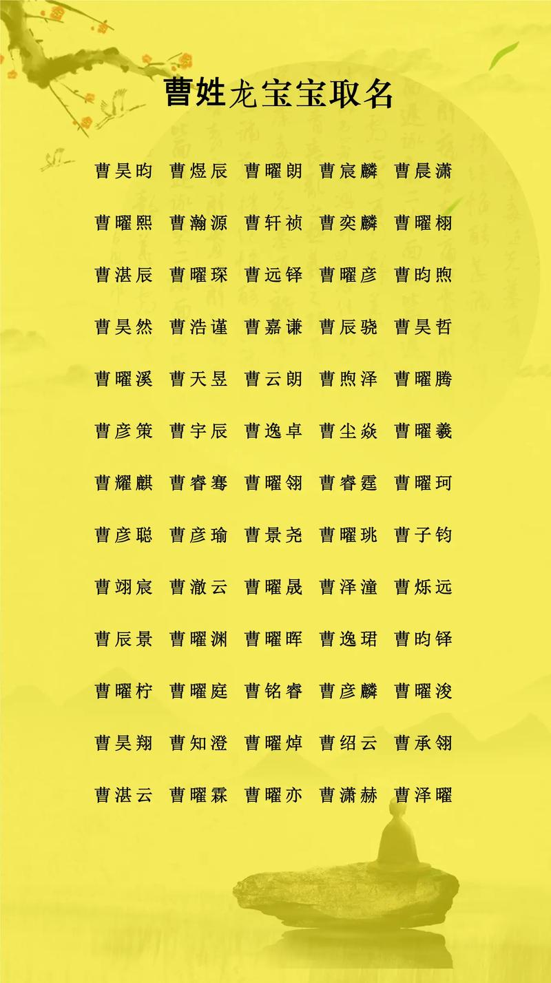 曹姓属猪的男孩名字有哪些？嫩否提供154个？