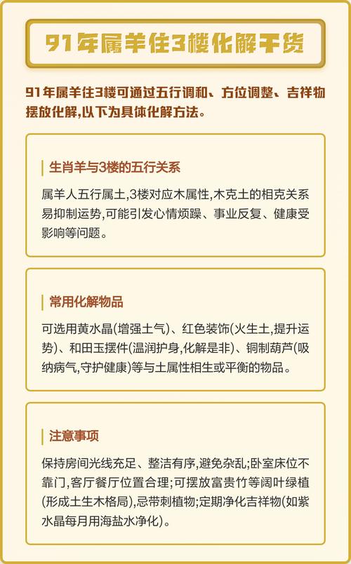 91年属羊的人买房子住哪一层楼层最吉利？