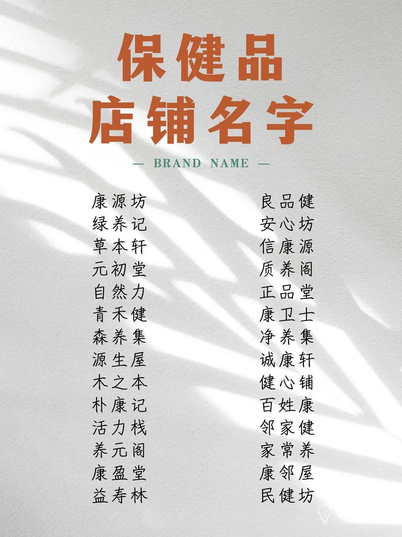 有没有推荐最吉祥的保健品店铺名字？
